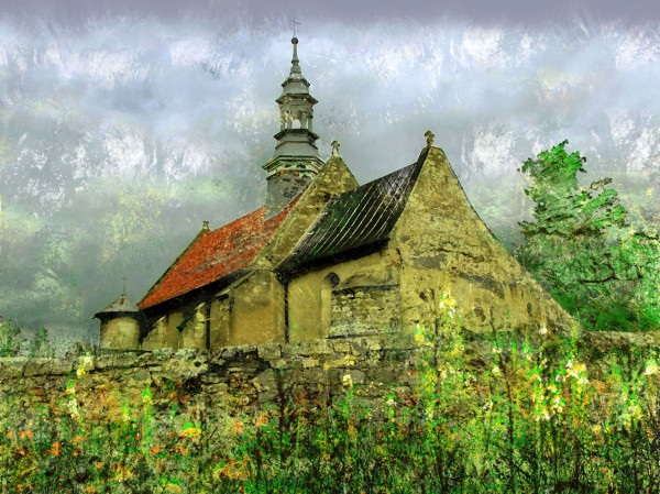 ZA MUREM -technika własna Zofia Turno